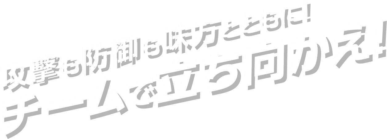 攻撃も防御も味方とともに！ チームで立ち向かえ